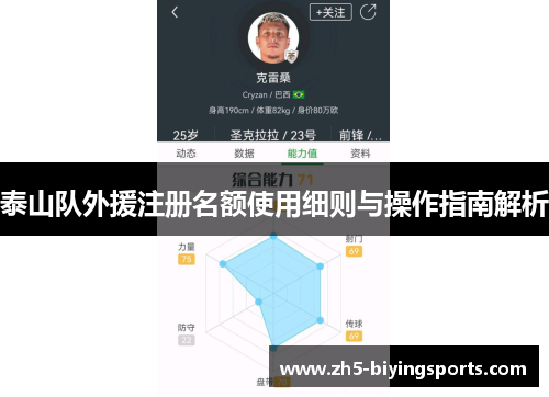 泰山队外援注册名额使用细则与操作指南解析
