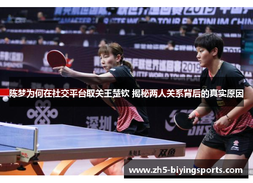 陈梦为何在社交平台取关王楚钦 揭秘两人关系背后的真实原因